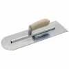 Discount 👏 Kraft Tool Company 18 x 4 in. Carbon Steel Round Front and Square Back Cement Trowel with Camel Back Wood Handle 🔔