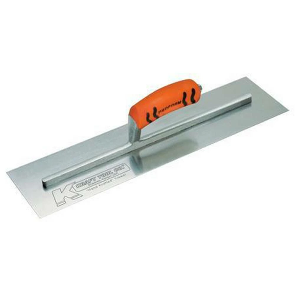 Budget ๐ Kraft Tool Company 3-5/8 x 18 x 3 in. Carbon Steel Cement Trowel with ProForm Soft Grip Handle ๐ 1 Budget ๐ Kraft Tool Company 3-5/8 x 18 x 3 in. Carbon Steel Cement Trowel with ProForm Soft Grip Handle ๐