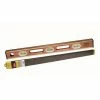 Promo ⌛ Kraft Tool Company Professional 24 in. Brass Bound Mahogany Wood Level with Case 🔔