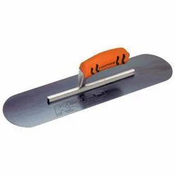 Best Sale 🎉 Kraft Tool Company 24 x 5 in. Steel Short Shank Pool Trowel with ProForm Soft Grip Handle 👍